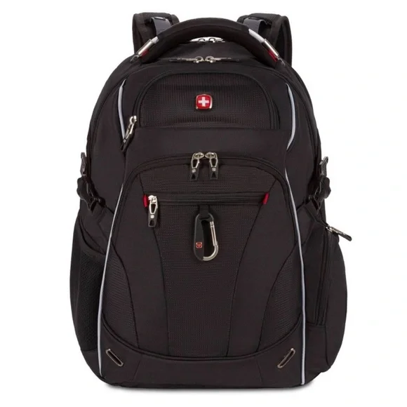 SwissGear Black and Gray Travel Backpack - Picture 2 of 12